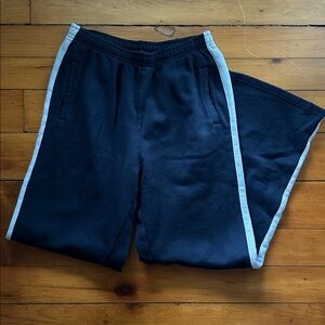 Brandy Melville John Galt Navy Anastasia Side Stripe Baggy Sweatpants